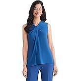 Kasper Womens Sleeveless Knot Neck Knit Top