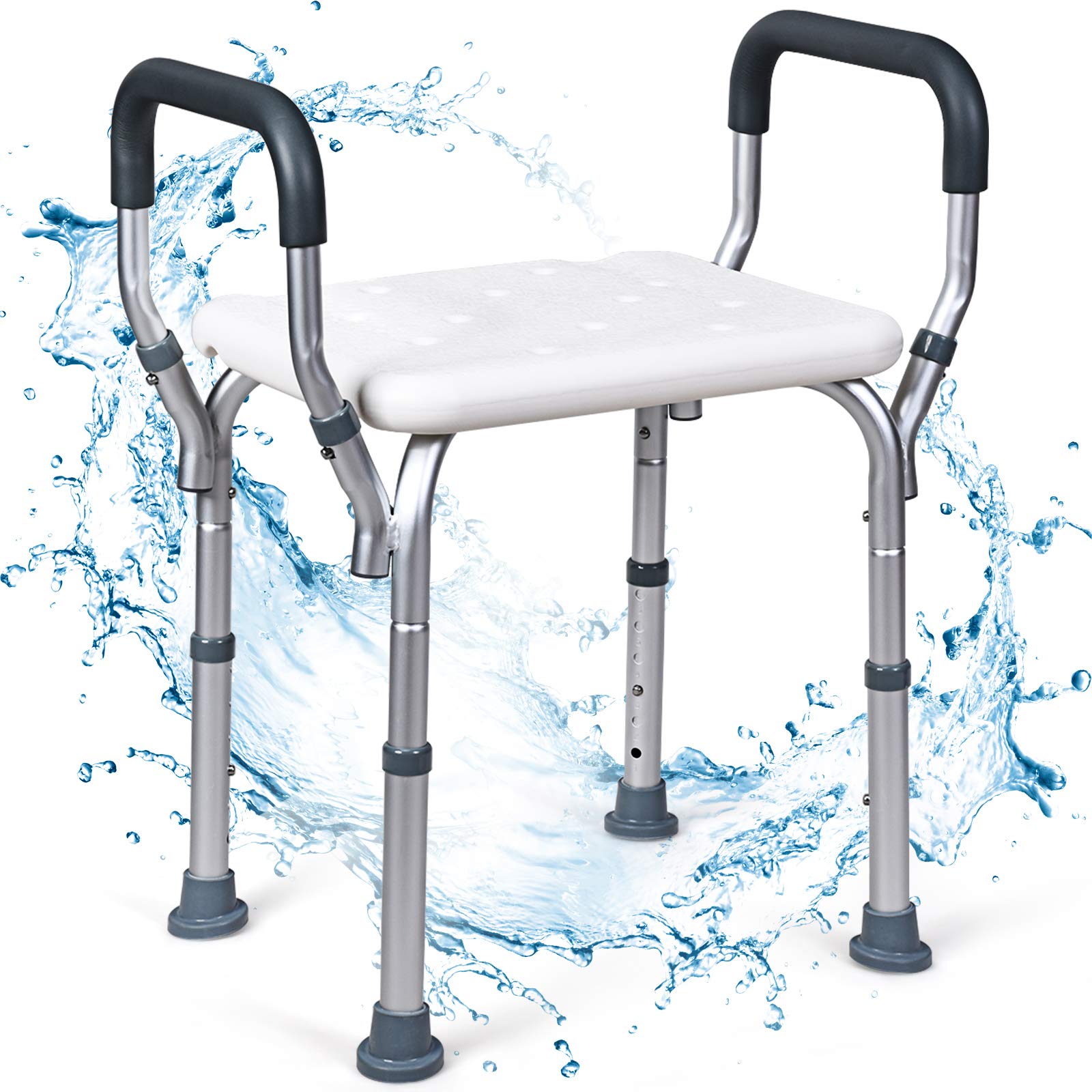 Buy COSTWAY Shower Chairs, 6 Positions Adjustable Tub Shower Stool with