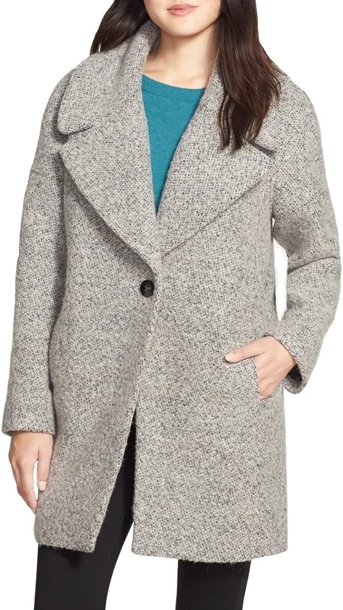 calvin klein notch lapel coat