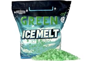 HOME AND COUNTRY USA Ice and Snow Melt 8 lb Bag CMA Blended Magnesium Chloride Ice Melter Effective Snow and Ice Removal Effective Below Zero Degrees (Green)