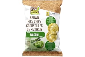 rice UP! eat smart, Brown Rice Chips Wasabi, 120g