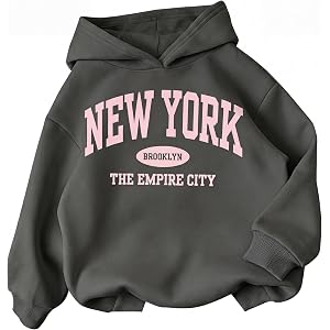 LuLurKiddo Girls Hoodies 7-14 Year Long Sleeve Graphic Sweatshirts Trendy