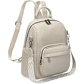 GAEKEAO Mini Backpack for Women Fahsion Vegan Leather Backpack Lightweight Ladies Shoulder Bag Small Travel Purses Daily