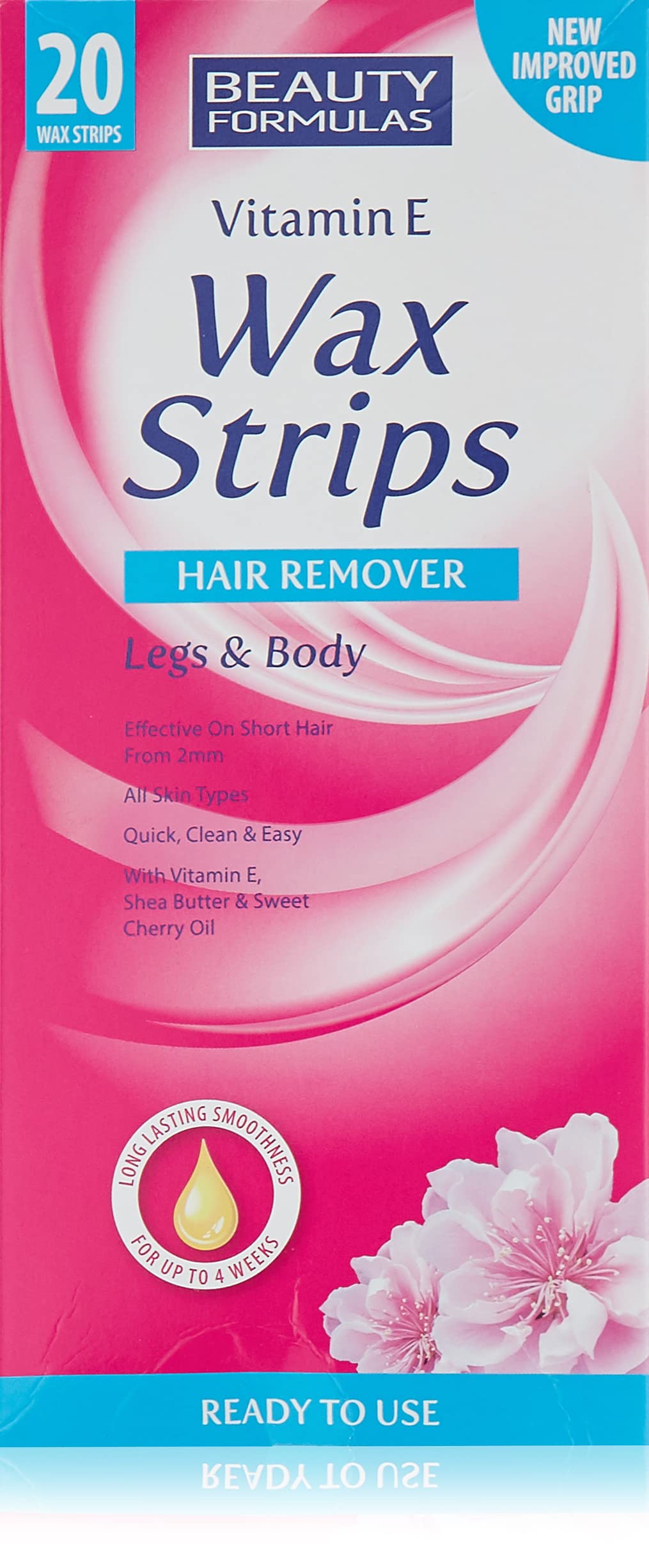 BEAUTY FORMULAS WAX STRIPS VIT E LEGS&BODY