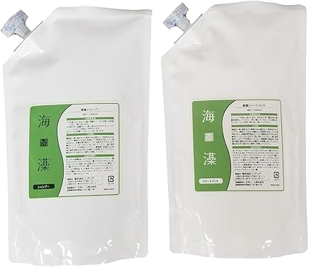 Amazon C ゲング 海藻シャンプー トリートメント G Burie 1000ml 詰替 セット 水分補給 髪質改善 色落防止 C ゲング シャンプー コンディショナーセット 通販
