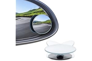 Guirnd 4PCS Blind Spot Mirror, Round HD Glass Side Blindspot, Frameless Convex Mirror Car with Self Adhesive Back for Cars, SUV, Trucks, Universal Vehicles