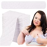 Toulite 20 Pcs Bra Liners for Sweat 18x3 Inch 3 Layer Washable Rectangle Cotton Under Breasts Pads for Women Absorb Sweating 
