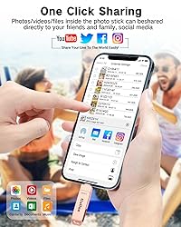 Gulloe 256GB iPhone Flash Drive for Photos, Memory