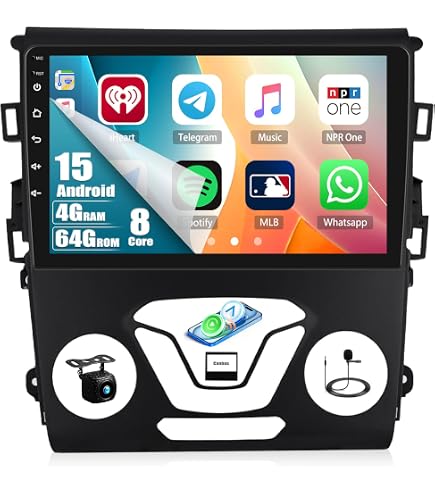 OiLiehu Autoradio Android 13 Per Ford Fusion Mondeo 2013-2019 – 9 Pollici 6+128GB CarPlay Wireless GPS