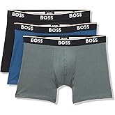 BOSS mens 3-pack Multi Color Bold Logo Boxer Briefs