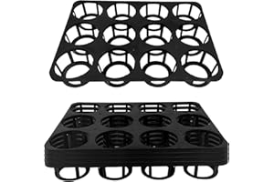 RooTrimmer 12-Pocket Nursery Planter Pots Shuttle Carry Trays 5-Pack 4 inches Round Seedling Plastic Pots Butterfly Carrier
