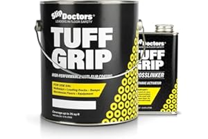 SLIP DOCTORS Tuff Grip Non-Skid Paint for Ramps, Floors, Decks & Stairs – Textured Anti-Slip Grip Coating for Extreme Slip Resistant Traction (Black, Extreme)