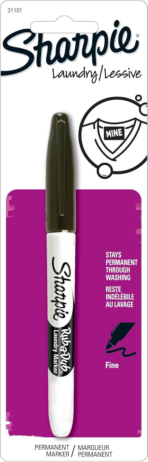 Sharpie Rub A Dub Permanent Laundry Marker Fine Black Pack Of 1 Amazon In Office Products