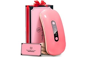 LENMEN Magnetic Therapy Heating Pad for Period Cramps, 3s Heat Up Portable Heating Pad Relieve Menstrual Back Belly Pain, Cordless Heating Pads with 3 Heat Levels 3 Massage Modes, Gifts for Mothers day Women