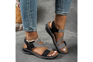 Women's Adjustable Strap Sandals, Comfortable Open Toe Summer Shoes, Lightweight Casual Walking Sandals for Daily Outdoor Wea