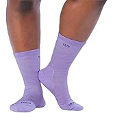 Wide Open Cushioned Women's Crew Socks - Merino Wool for Everyday Use, Basic Wide Fit Crew Socks for Women (Style 9504)