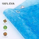 WELTRXE Shower Curtain 183x183cm Clear EVA Waterproof Liner with 12 Hooks view 4