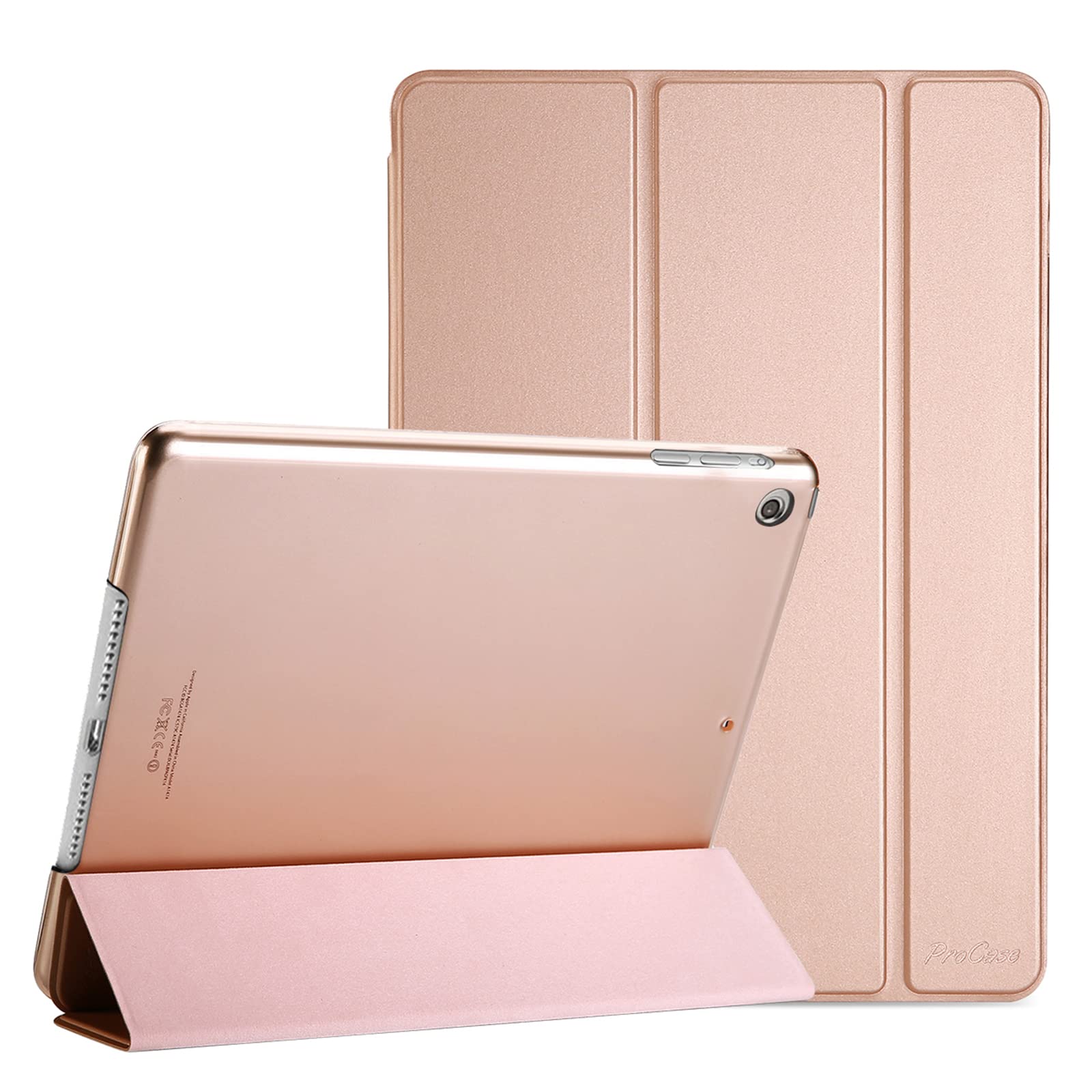 ProCase Smart Case for iPad Mini 1 2 3 7.9 inches(Mode: A1432 A1454 A1455 A1489 A1490 A1491 A1599 A1600), Ultra Slim Lightweight Stand Cover with Translucent Back Support Auto Sleep/Wake –Rosegold