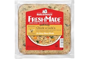 Stella & Chewy's FreshMade Frozen Fresh Grain-Free Chick-a-Lick'n Dog Food, 16-oz Pouch (Pack of 4)