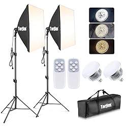 Torjim Softbox Photography Lighting Kit, 2Pcs 27" x