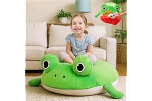 OUOZZZ Stuffed Animal Storage Bean Bag Chair Cover for Kids Green Frog Beanbag Chair for Girls Boys Toy Organizer Cover Only Without Filling
