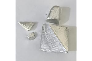 10g 99.995% Pure Indium Metal Block, Element Collection Hobby, Scientific Research, Experimental Teaching, Specimen Desktop E