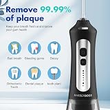 Water Flosser Portable Oral Irrigator 5 Modes 300ML Tank Black view 4