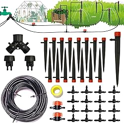Drip Irrigation Kit 65.5 Feet, 1/4 Pipe Automatic