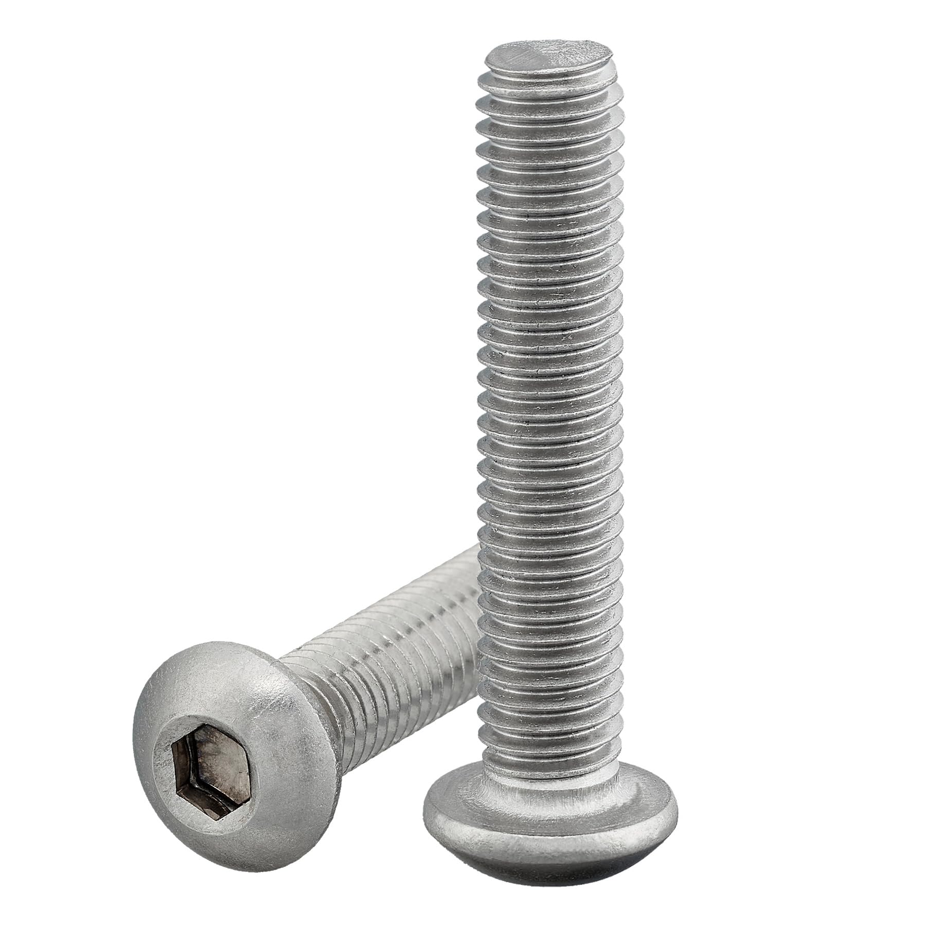 Rounded head screw with hexagon socket (ISK) according to standard: ISO 7380-1 stainless steel A2 V2A full thread round head screw flat head screw (pack of 25, M8 x 40 mm)