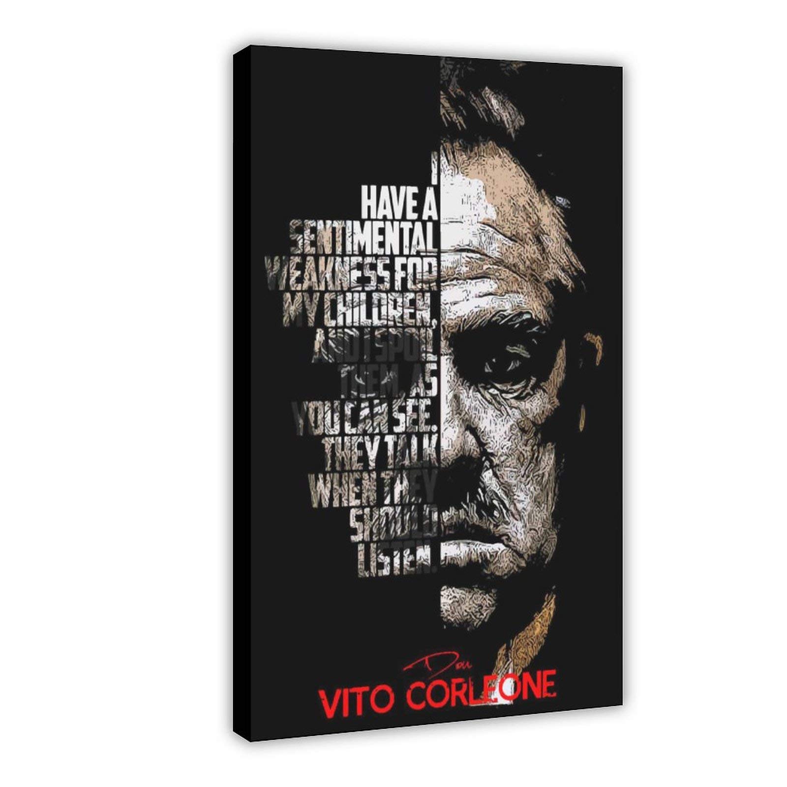 The Godfather Don Vito Corleone Poster Canvas Poster Wall Art Decor Print Picture Paintings for Livi