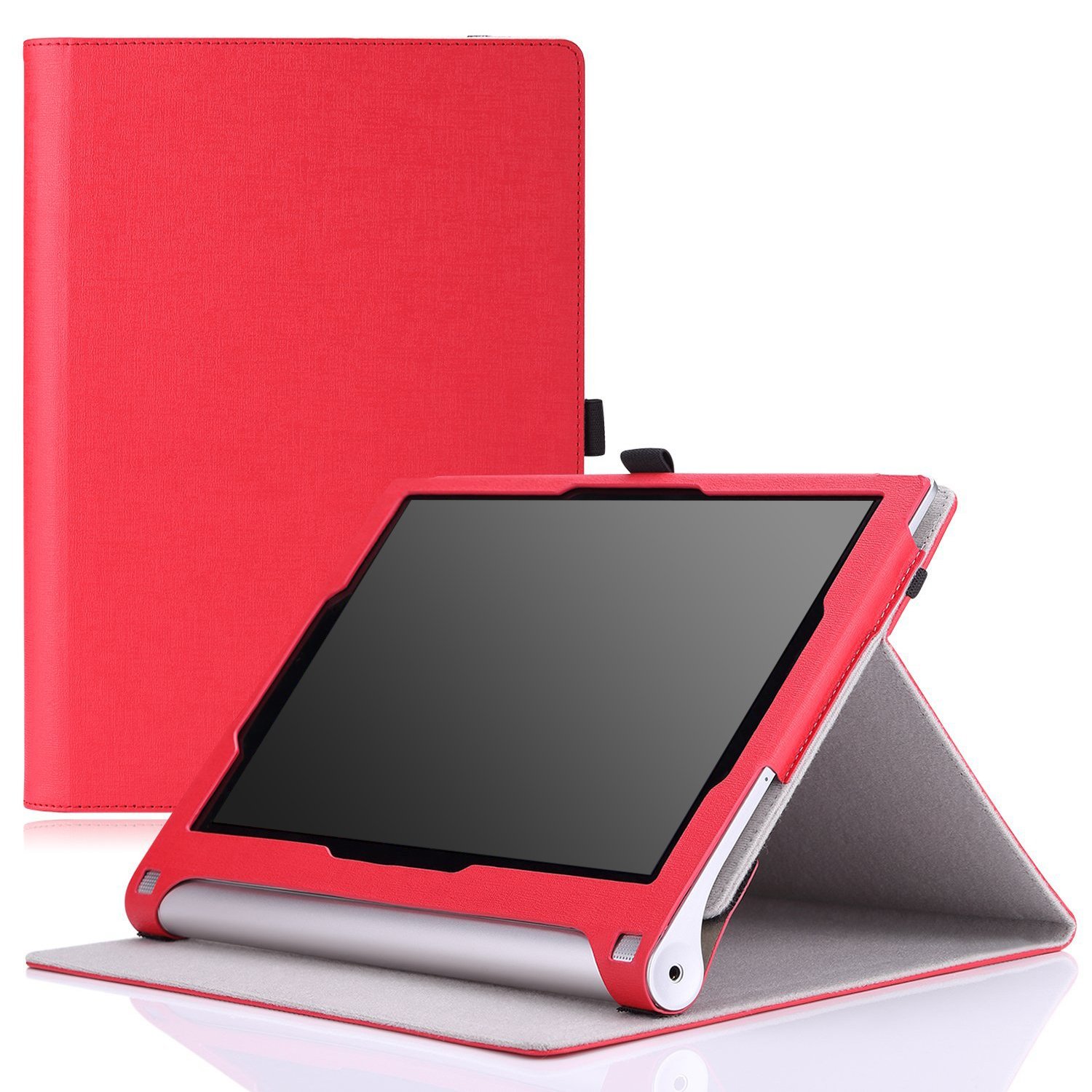 Amazon In Buy Moko Lenovo Yoga Tablet 2 10 1 Case Slim Folding Cover Case For Lenovo Yoga Tablet 2 10 1 Inch 14 Version Red With Smart Cover Auto Sleep Wake