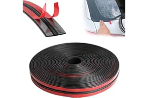 DGSL 26.2 Ft Car Weather Stripping Windshield Rubber Seal Car Weather Stripping Trim Self Adhesive T Shape Sealing Strip for Cars Front Rear Windshield (14mm)