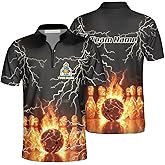 SHAANT Personalized Bowling Shirts for Men, Women, Custom Name Bowling Jerseys for Team, Retro Vintage Hawaii for Bowlers