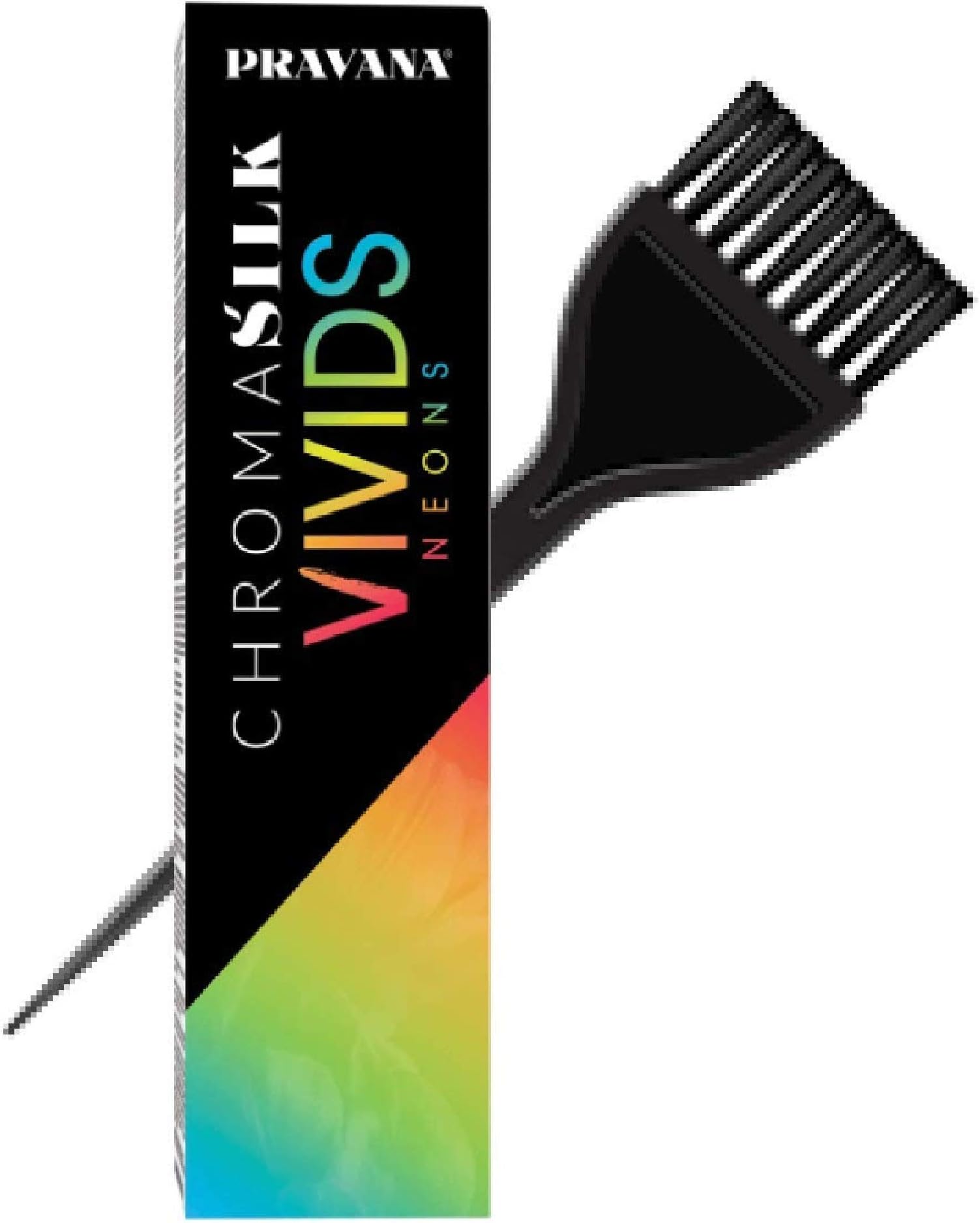 Pravana ChromaSilk VIVIDS NEONS Hair Color Shades with Silk & Keratin Amino Acids Dye (with Sleek Brush) Haircolor (NEON BLUE)
