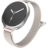 HAYONLIY Slim Metal Band Compatible with Samsung Galaxy Watch 8 40mm 44mm/Galaxy Watch 8 Classic 46mm,Mesh Magnetic Stainless Steel Strap Milanese Loop Wristband Women Men