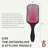 Denman Detangling Paddle Hairbrush Black D38 for Wet or Dry Hair view 2