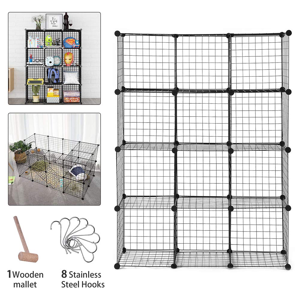 Buy 12 Wire Grid Cubes Storage Unit DIY Modular Grid 43 Wire