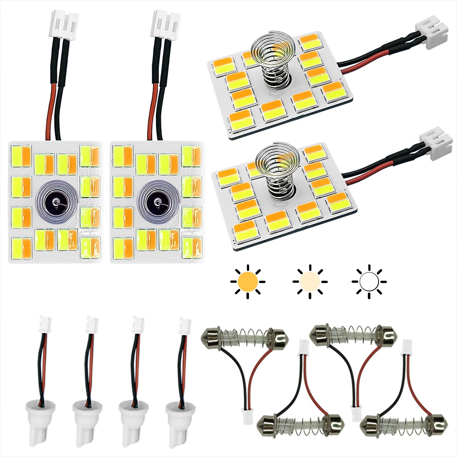 Photo 1 of evntyps3 Color Dimmable LED Dome Light Interior Bulb,de3175 Interior Lights With 194/Festoon Adapters For Car/Truck,Adjustable color and brightness LED Map Light/Dome lights Bulb(pack of 4)