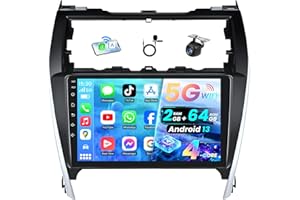 JERQRY [4-Core 64G ROM] Car Radio for Toyota Camry 2012 2013 2014: Upgrade 1280 * 800 IPS Touch Screen with Wireless Carplay Android Auto FM Bluetooth5.0 GPS 5GWiFi 1080P Backup Camera SWC