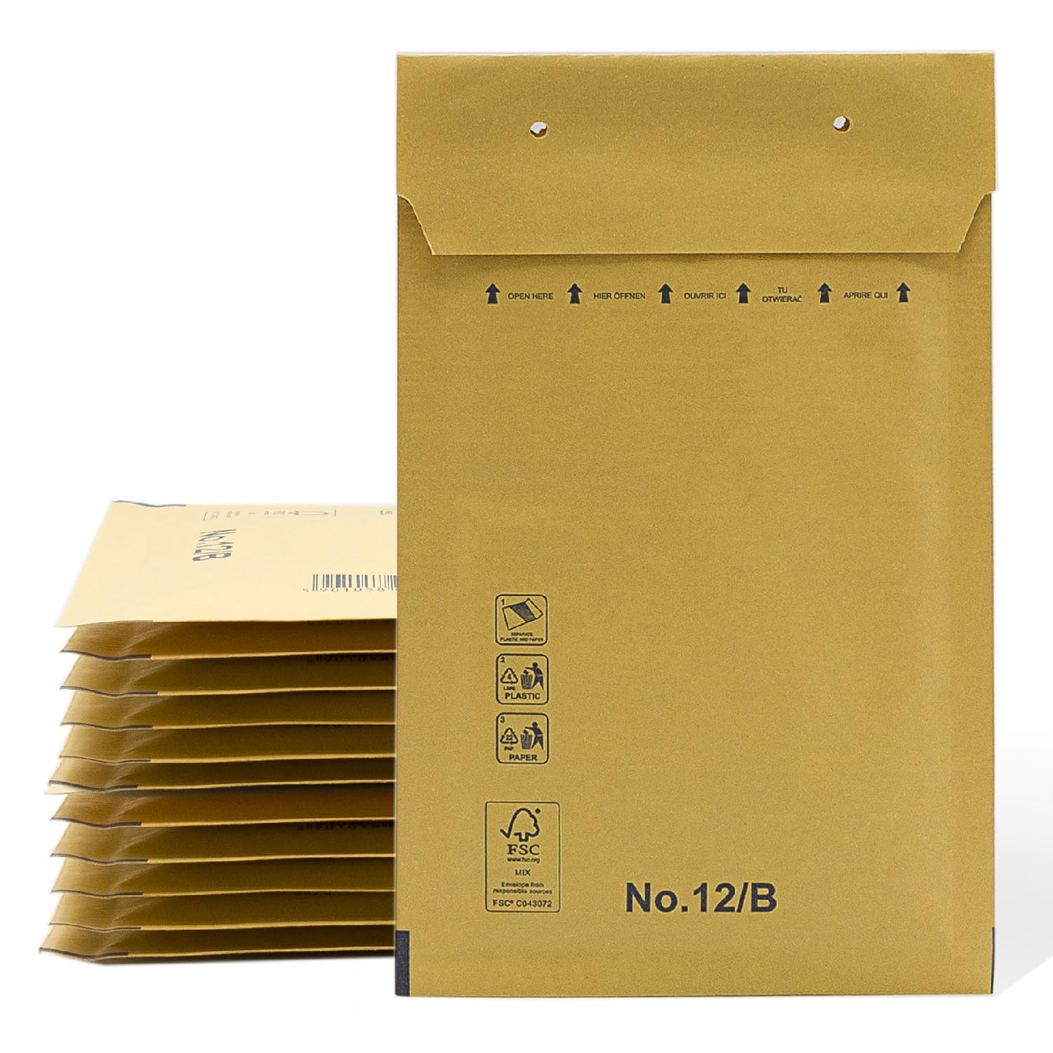 Padded Envelopes, Bubble Mailers, Kraft Bubble Padded Envelopes with Self-Seal Seal, Clothing Shipping Bags, Kraft Padded Envelopes - SIDI (120x215mm, 100 pcs)