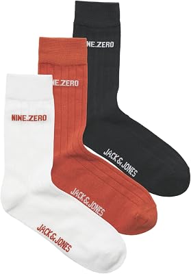 Jacbasel Solid Socks - Calcetines para hombre (3 unidades, 3 unidades), Malvavisco, Talla única