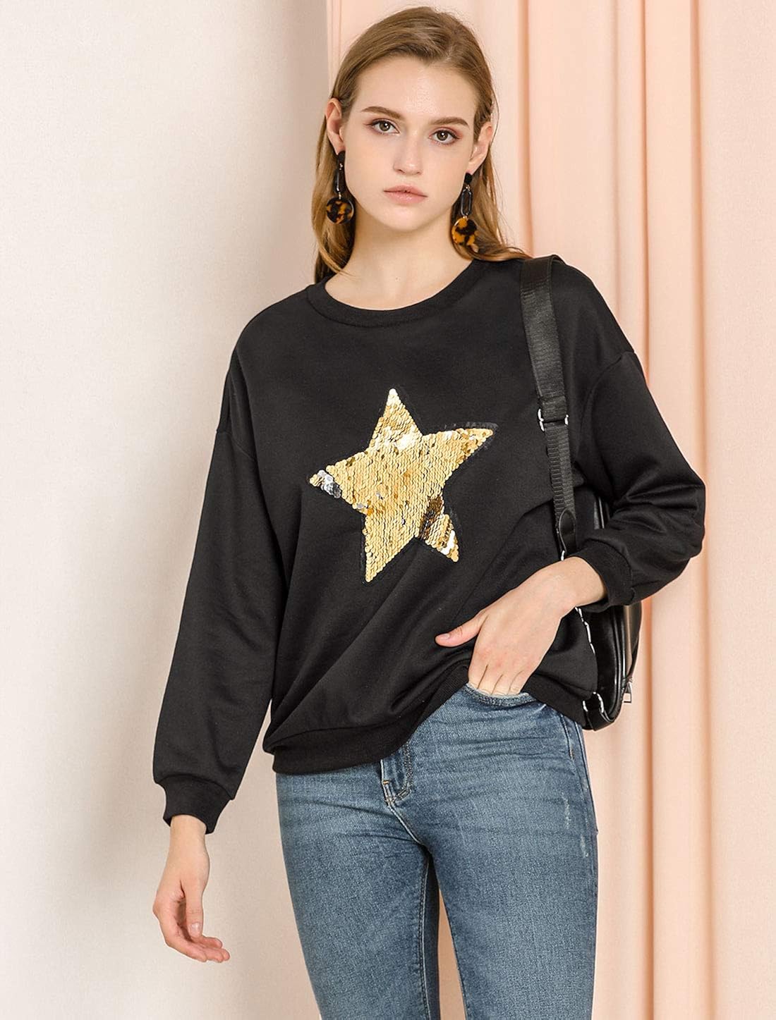 sequin star sweatshirt
