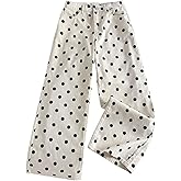 MakeMeChic Women's Polka Dots Straight Leg Jeans Vintage Denim Pants with Pocket