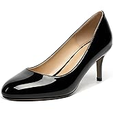 ROSERWISH Womens Slip On Wedding Party Round Toe Sexy Elegant Stiletto Mid Heel Pumps Dress Shoes 2.5 Inch