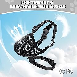 Dog Muzzle,Mesh Soft Muzzle for Small Medium Large