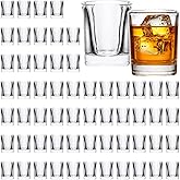 SUN GKOTTA 60-Pack 2.2oz Heavy Base Square Shot Glasses Bulk,Clear Glass Shooters Set for Tequila,Whiskey,Espresso, Party Favors,Wedding And Birthday Gifts