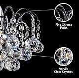 Klass Home Crystal Faceted Oriel Ceiling Light Shade Chrome Finish view 2