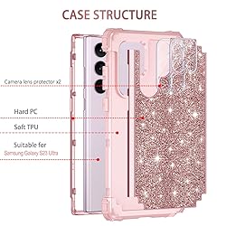 LONTECT for Galaxy S23 Ultra Case with 2 Camera