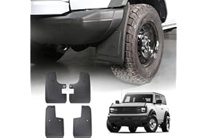 Barlezy 4 Pack Mud Flaps Splash Guards for Ford Bronco Accessories 2021 2022 2023 2/4-Door No Punching Required Front and Rea