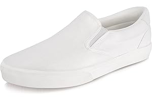 TOBER Men's Black Classic Low Top Shoes Canvas Fashion Sneaker with Soft Insole Causal Dress Shoes for Men Comfortable Walking Shoes